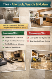 tiles vs marble vs granite which is better for home interiors