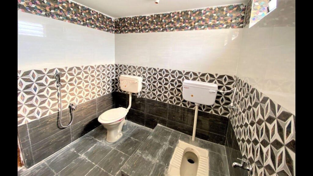 Traditional Indian squat toilet designed for everyday residential use
